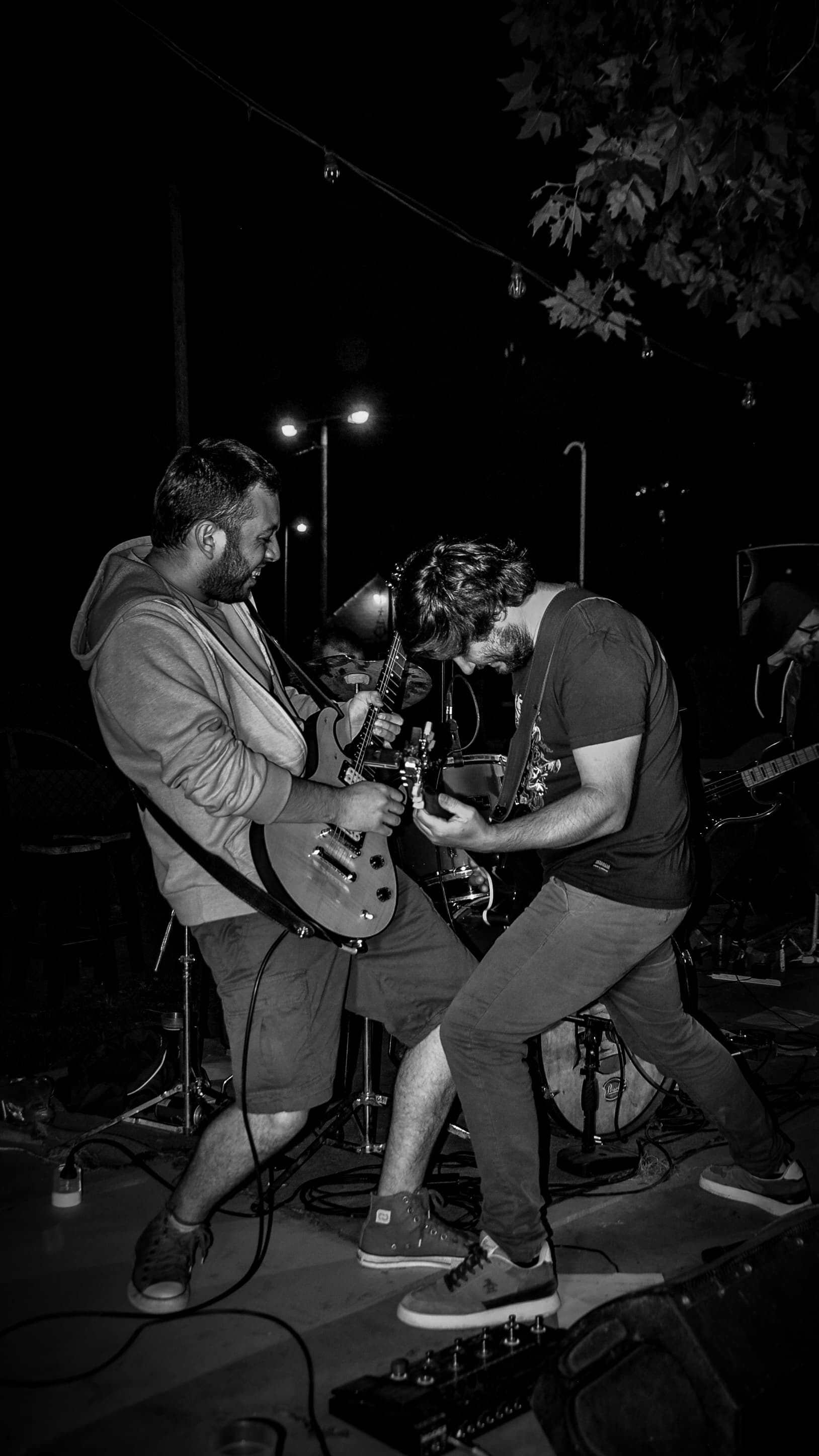 Baterista en acción